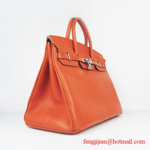 Hermes Birkin 40cm Togo Bag Orange 6099